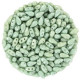 Czech DropDuo beads 3x6mm Chalk white teal luster 03000/14459